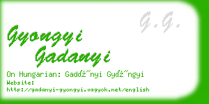 gyongyi gadanyi business card